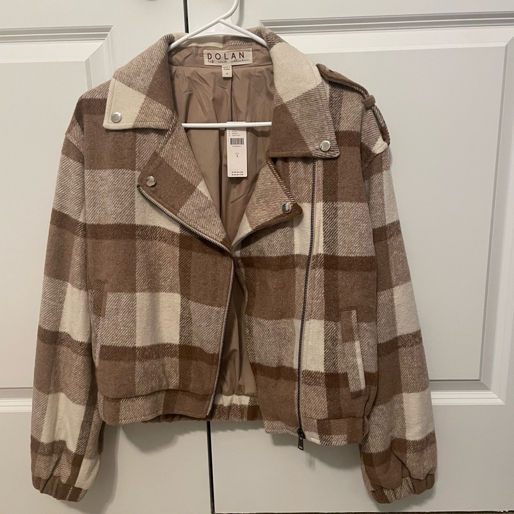 Dolan plaid bomber jacket